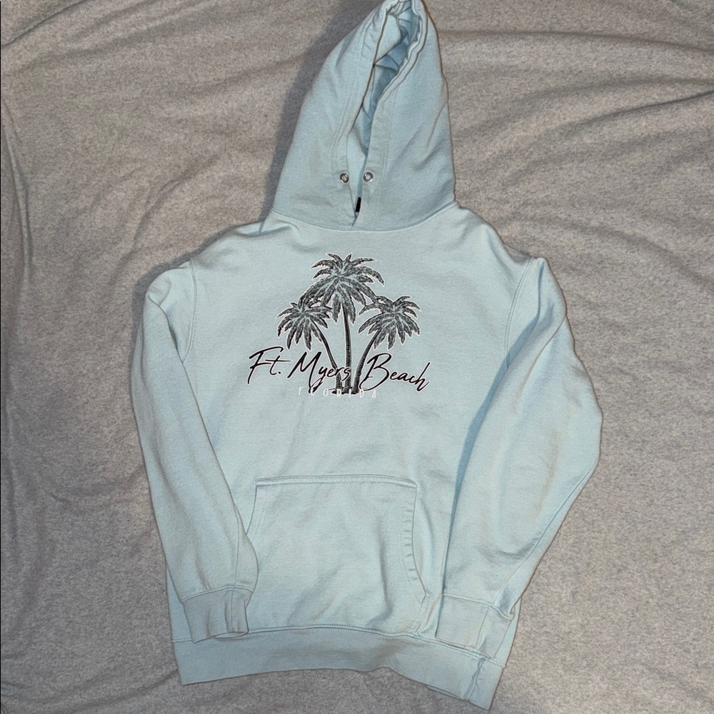 Ft. Myers Beach Hoodie - Light Blue, L